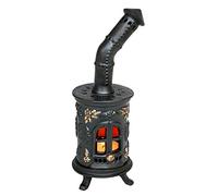 Ceramic Tea Light Oven Black with Gold Hand Art Ceramic Approx. 21 cm