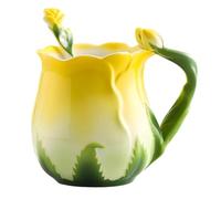 Ceramic Tea Mug 320 Ml Petal Shape Cup for Desk-Side Drip Brew Bags, Cocoa Sipping, Kitchen Tabletops, Daily Flower Mug Ceramic Drink Cup Drip Brew Bag Desk Tea Cocoa Drinkware Breakfast Tabletop Home