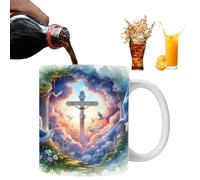 Ceramic Tea Mug - 3D Hope Sunshine Pattern Breakfast Cup | Ceramic Mug for Milk, Hot Drinks, Good Heat Preservation, Elegant Cup for Tea, Coffee and Daily Use, Perfect for Giving