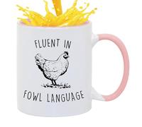 Ceramic Tea Mug, Funny Chicken Tea Cup 11oz Modern Coffee Cups for Tea, Milk, Cocoa, Large Ceramic Coffee Mugs for Home, Home Tea Cup