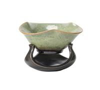 Ceramic Tea Strainer with Support Stand, Versatile Tea Infuser and Tea Accessory, Tea Egg with Strainer for Various Tea Varieties, Kongfu Tea Filter for Loose Tea