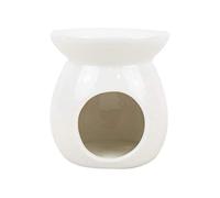 Ceramic Tealight Candle Holder Essential Wax Melt Fragrance Oil Burner Warmer (Cream)