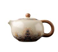 Ceramic Teapot 200ml Floral Tea Pot for Single Person Home Brewing