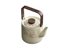 Ceramic Teapot Ceramic Teapots Traditional Ru Kiln Handmade Flowers Pattern Tea Pot Infuser Kettle Portable Set Teaware(13.5 * 16.6cm 480ml)