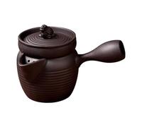 Ceramic Teapot Durable and Tea Filter for Picnic Boiling Hot Water Household Black 13.5x8x5.7 cm