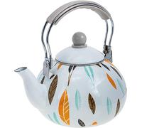 Ceramic Teapot Enamel Tea Kettle Coffee Pot: Enamelware Boiling Pot Water Pitcher Porcelain Teapot 3L Carafe for Office Home Restaurant Nightstand