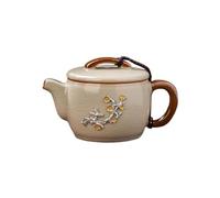 Ceramic Teapot Home Chinese Simple Retro Tea Maker Yellow Desk Ceramic Single Pot Porcelain