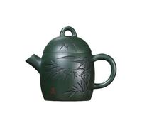 Ceramic Teapot Original Dark Green Clay Bamboo Small Capacity Teapot Suitable for Single Use Porcelain