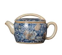 Ceramic Teapot Set for Kung Fu Tea, 140ML Single Pot with Filter, Japanese Style Home Tea Pot for Tea Ceremony Brewing
