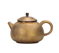 Ceramic Teapot Silver-Gilt Handmade Small Teapot, Single Pot Ceramic, One Person Use, Retro Japanese Kung Fu Tea Set, Stoneware Porcelain
