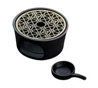 Ceramic Teapot Warmer Boiling Tea Household Traditional with Tealight Holder black
