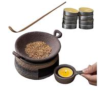 Ceramic Teapot Warmer - Heater with Candle Holder, Multifunctional Oil Diffuser, Elegant Home Accessory for Living Room Dining Table Hotel Workplace Meditation, Tea Serving Stand