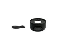 Ceramic Teapot Warmer with Spoon Coffee and Tea Warmer with Candle Hold for Heating Coffee Warmer for Teapot (Black)