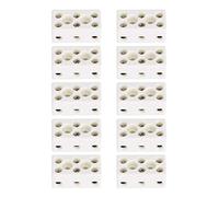 Ceramic Terminal Block, 10Pcs 3 Way 24A Wire Connector High Temperature Resistant