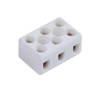 Ceramic Terminal Block 3 In 3 Out 4 In 4 Out Ceramic Wiring Terminal Block High-temperature Resistant Screw Wire Connector Terminals(15A 3 In 3 Out)
