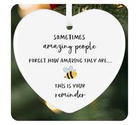 Ceramic Thank You Gift, Heart Plaque Inspirational Appreciation Sentimental You're Amazing Gift for Teacher Nurse Mentor Friend Family Colleague - Sometimes Amazing People Forget