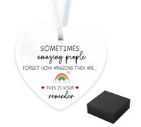 Ceramic Thank You Gift, Heart Plaque - Sometimes People Forget How Amazing They Are, You're Amazing Gifts For Teacher, Mentor, Friend, Family & Colleague , Appreciation Gifts Ceramic Heart Plaque