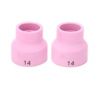 Ceramic TIG Welding Cup 2PCS Premium Heat Resistant Durable Stainless Steel Filter Center Hole ID 2.4mm Compatible with WP9 20 25 17 18 26 for Aluminum Alloy Welding