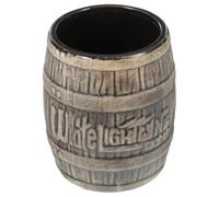 Ceramic Tiki Cups for Cocktails, Barrel Shaped Hawaiian Party Drinkware | Coffee Finish, Easy-Clean Design, Themed Presentation for Home Bars, Hot Beverages, New Year or Christmas