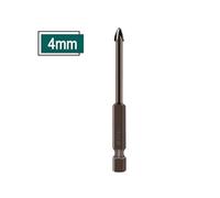 Ceramic Tile Drill Bit with 1/4 Inch Cross Hex Shank, Carbide Tipped Triangle Head Compatible with Compatible with for Masonry, Glass, Granite,(4mm)