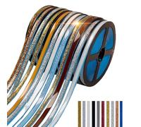 Ceramic Tile Gap Tape Self Adhesive Caulk Strip for Bathtub Kitchen Sink Toilet Wall Edge (Rainbow Silver,Flat type/8mm*6m)