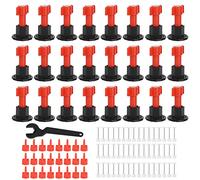 Ceramic Tile Leveling System Kit, Tile Leveler Tool for Floor and Wall Installation, Adjustable Steel Needle Tile Positioning System with Wrench and Accessories