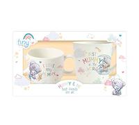 Ceramic Tiny Tatty Teddy Mummy and Baby Best Friends are We Mug Set, White
