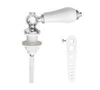 Ceramic Toilet Flush Handle, Universal Fit Lever with Anti-Slip Grip, Rust-Resistant Toilet Flush Handles for UK Bathrooms, Traditional Design WC Tank Hand-le Replacement