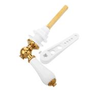 Ceramic Toilet Flush Lever Replacement Handle, Gold Tone Side Mount | Zinc Alloy Fitting, Smooth Flushing Action, Bathroom Repair Accessory for DIY Installers and Homeowners