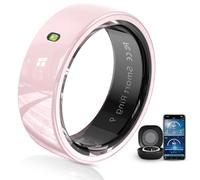 Ceramic Touch Smart Ring for Men Women - Fitness Tracker with Heart Rate, Blood Oxygen, Pedometer，5ATM Waterproof, Remote Music&Photography Control, No Subscription Fee for IOS and Android