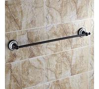 Ceramic Towel Bar Single Bar Matte Black Bronze Antique Bathroom Copper Bathroom Wall Towel Rack 60Cm/E Decoration