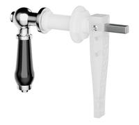 Ceramic Traditional Cistern Flush Lever | Black | Brass | 99mm x 32mm x 165mm