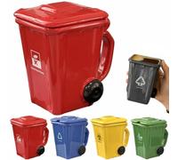 Ceramic Trash Bin Coffee Mug, Trash Can Cup, Comfortable Handle, Sturdy and Durable for Travel Tea Water Iced Coffee Juice(Red)