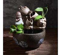 Ceramic Treasure Basin Fountain with Crackle Glaze Waterfall Design-shape8