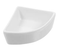 Ceramic Triangular PET Bowl for Hamsters and Rats, White | Smooth Surface, Easy Rinsing, Open Shape, , for Home Corner Placement and Small PET Use