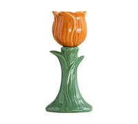 Ceramic Tulip Taper Candle Holder For Spring Table Decor