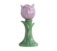 Ceramic Tulip Taper Candle Holder For Spring Table Decor