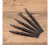 Ceramic Tweezer Kit Reverse Tweezers Tweezers Removable for Head 135mm / 5.3inches for Electronic for Curved/Flat/Straight Tip