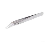 Ceramic Tweezers Combining Stainless Steel Strength and Zirconia Tip Precision for Demanding Technical Applications (Little Curved Tip)