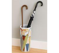 Assorted Collections Ceramic Umbrella Stand | 18" Tall Umbrella Pattern Porcelain Holder for Umbrellas & Walking Sticks | Indoor Planters & Entryway Décor