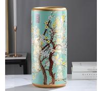 Ceramic Umbrella Stand - Multi-Functional Floor Cane Holder, Handmade Porcelain with Chinese Painted Design, Stylish Umbrella Holder for Home, Office, Hotel Entrance Decor