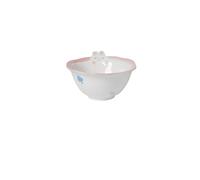 Ceramic Underglaze Tableware Plates and Bowls with Cartoon Patterns Rice Salad Cute Dinner Household Snack Breakfast Dessert Bird's Nest Fruit Ice Cream Soups Pasta Spoons(5-Inch Bowl,Pink Rabbit)