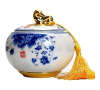 Ceramic urns, Ceramic Urns for Sharing Adult Ashes Dog Cat Ash Holders - Pets Memorial Funeral Urn(Blue)