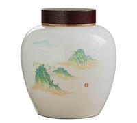 Ceramic urns, Pet Medium Urns for Cat Dog Up to 65lbs - 5.7in Painted Handicrafted Urn Beautiful Keepsake(B)