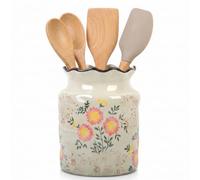 Ceramic Utensil Holder for Kitchen Counter, Farmhouse Kitchen Decor Crock
