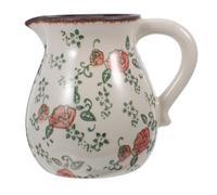 Ceramic Utensil Holder Storage with Rose Pattern, Vintage Kitchen Counter | Spacious Organisation, Easy to Clean, Versatile Use for Dining Tables and Countertops, 17x15.5x10cm