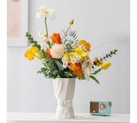 Ceramic Vase Bow Vase Unique Cute Decorative Bouquet Flower Vases Modern Home Decor For Centerpieces, Kitchen, Offices Or Living Room, 18.5x11x11cm