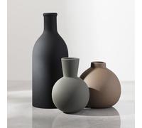 Ceramic Vase Set of 3, Vases Home Decor Rustic Vase Farmhouse Decor Vase Pottery Vases for Bouquet Pampas Grass Dried Fresh Flowers, Living Room, Kitchen, Bedroom, Bathroom, Entryway Decor -Multicolor