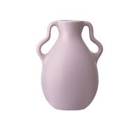 Ceramic Vase with 2 Handles, Modern Farmhouse Vase for Home Decor, Rustic Terracotta Vase, Decorative Pottery Flower Vase, Clay Samll Vase, Centerpieces for Dining Table (purple)