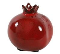 Ceramic Vases, Decorative Flower Vase with Unique Pomegranate Shape for Home, Desktop and Shelf Decor, Burgundy Red, 7.5x7.5 cm